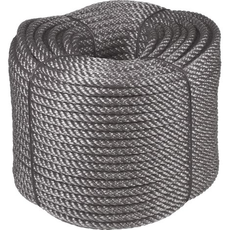 Rollo cuerda de polietileno - Gris - 100 m - 5 mm