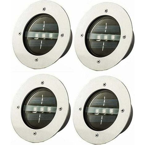 Solaire Spot Encastrable Exterieu, 4 Installé À L'extérieur Étanche Cour Sol Spot LED Pelouse Lampe Escalier Jardin Lampadaire Extérieur Lumière (1/5)