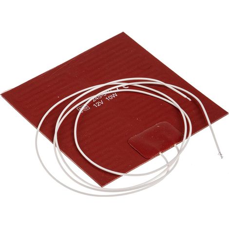 Tapis chauffant en silicone Carré RS PRO, 12 V c.c., 10 W, 100 x 100mm ( Prix pour 1 )