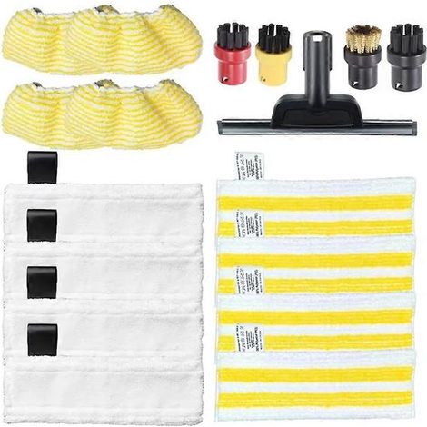 Pièces détachées pour aspirateur Karcher Easyfix SC2 SC3 SC4 SC5 : housse de brosse de nettoyage en microfibre, tête de brosse et buse. (1/5)