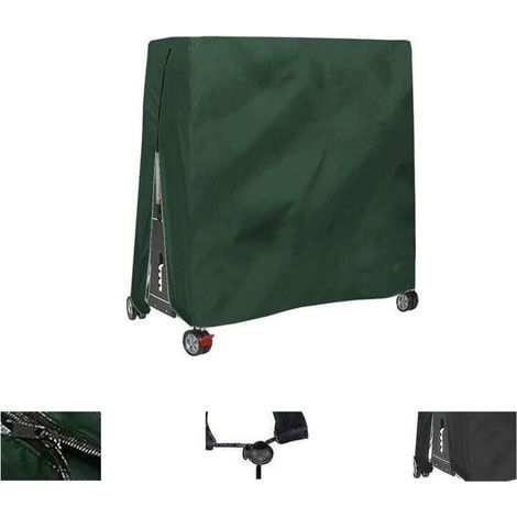 Housse de table de ping-pong extérieure 165x70x185cm – Imperméable et anti-poussière – Compatible avec modèles pliables internationaux – 420d Oxford (1/5)