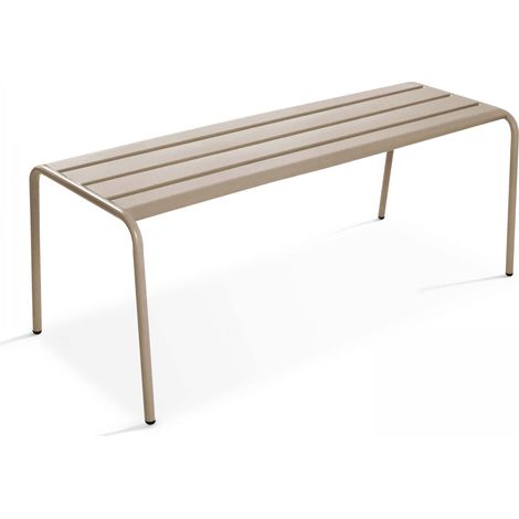 Banc de jardin en acier taupe - Palavas (1/4)