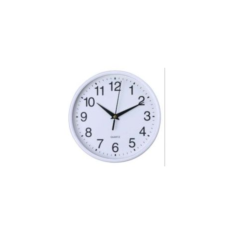 Wanduhr aus Kunststoff – 20 cm – Arabische Ziffern – Geräuschlose Wanduhr – Quarzwerk – Für Schule, Büro, Wohnzimmer – Crezuo (1/4)