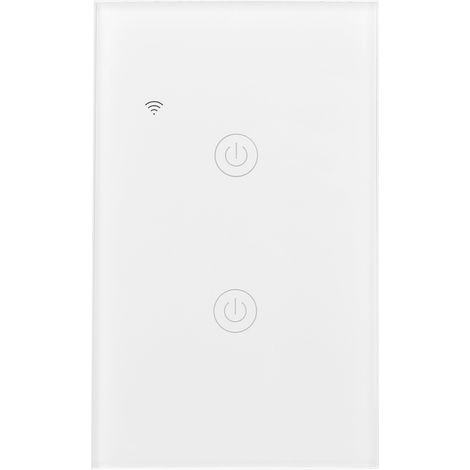 GT-121-2 WLAN-Smart-Schalter, Zweikanal, beleuchtete Fernbedienung für Google Home, 100–240 V AC (1/5)