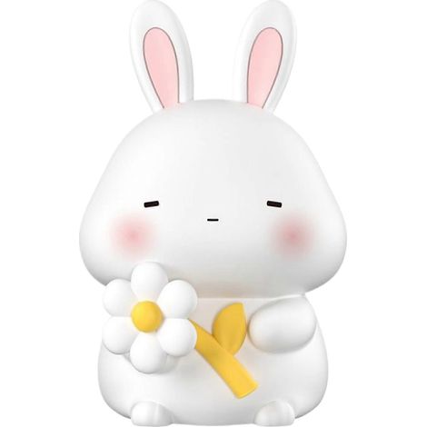 Veilleuse lapin 7,6 cm, intensité réglable, batterie rechargeable, veilleuse pour bébé fille, garçon, adolescent et tout-petit (1/5)