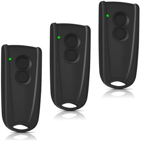 3 pièces 433,92 MHz Télécommande pour porte de garage pour Hormann EcoStar RSC2-433 RSE2-433, RSZ1-433, Hormann Liftronic 500/700/800 pour Portronic D2500/D5000/S4000(lumière verte)
