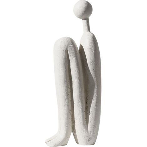 Sujetalibros decorativos de resina de 21 cm para libros pesados, escultura antigua de pensadores en blanco y marrón, soporte estable. (1/5)