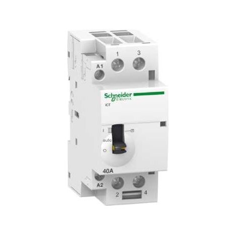 Acti9, iCT contacteur à commande manuelle  63A 2NO  220...240VCA 50Hz - A9C21862