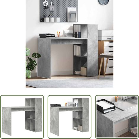 Schreibtisch Beton - Schreibtisch Beton Grau 108 x 55 x 103.5 cm Holzwerkstoff (1/5)