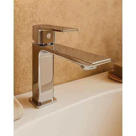 Rubinetto lavabo monocomando con flessibili cromo Ten (1/5)