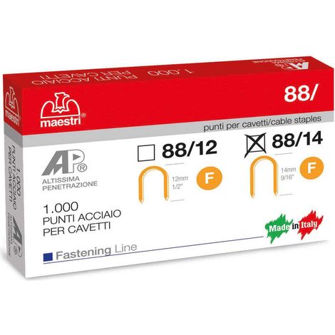 Punti Per Fissacavi M 88-14 Romeo Maestri 1000 Pz (1/2)