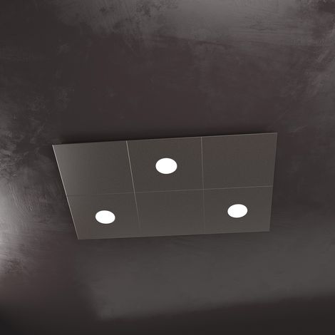 Applique Moderna 6 Moduli Eccentric Metallo Marrone 3 Luci Gx53