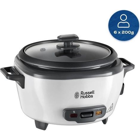 Russell Hobbs – Cuiseur à riz professionnel 2703056 – 1,4 L avec bol antiadhésif – Couvercle en verre trempé – Fonction maintien au chaud automatique (1/4)