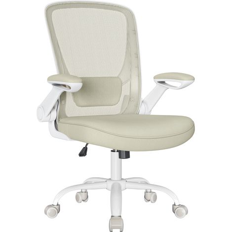 Songmics – Chaise de bureau ergonomique – Dossier en S avec support lombaire – Assise large 53 cm – Tissu en maille respirant – Mécanisme à bascule (1/5)