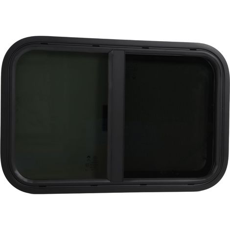 Wohnmobilfenster, horizontal/vertikal, abgerundet, mit Insektenschutzgitter und Abflussloch, 610 x 385 mm, für Wohnmobile und Nutzfahrzeuge (1/5)