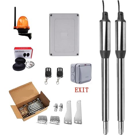 Kit d'ouvre-portes automatiques Dispositif d'ouverture de porte automatique Kits multifonctionnels d'opérateur d'ouvre-porte battante en acier inoxydable avec accessoires en option pour accessoires de (1/5)