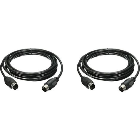 Hochwertiges MIDI-Verlängerungskabel, geeignet für zwei 5-polige MIDI-Verlängerungskabel (Stecker auf Stecker), ideal für E-Gitarren und Klaviere, 1,5 Meter lang.