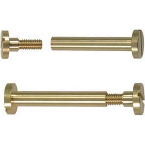 25PZ VITI A CANNOCCHIALE IN OTTONE - mm.6x40h. - testa mm.12 - vite .mm.5x1