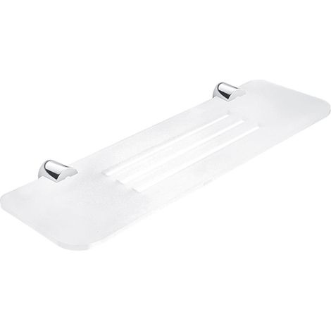 Nimco Bormo étagère de salle de bain avec trous, blanc mat, 40 cm BR X340-26 (1/3)