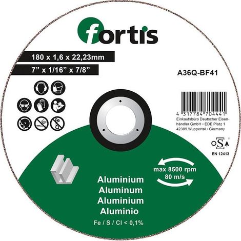 Disk Coppettazione Alu-Ne 180 X 16 Millimetri Curvo Fortis