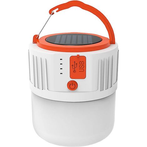 USB-wiederaufladbare Solar-Campinglampe, wasserdichte LED-Laterne, multifunktionale tragbare Handlampe