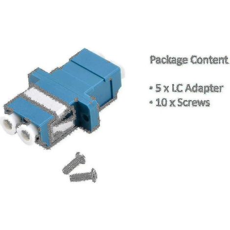Adaptateur fibre optique LC - Coupleur duplex monomode LC vers LC - Lot de 5 - Bleu (1/4)