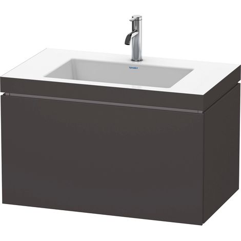 Duravit L-Cube c-bonded Set wandhängend, 1 Auszug, ohne Überlauf,