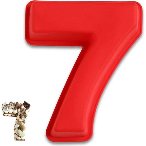 Moule à gâteau en silicone grand format numéro 7 (1/5)
