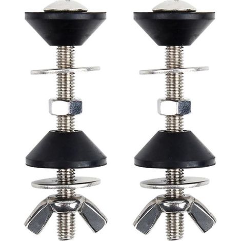 Robust stainless steel toilet cistern screws – toilet fixings with sealing kit for the toilet cistern – cistern set with direct coupling – 2 toilet screws (1/5)