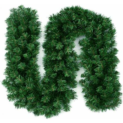 Guirlande de Noël,Guirlande de Sapin Artificiel Guirlande Sapin Vert Branche Guirlande de Noël Artificielles Fait à Main Couronne Sapin Noël pour Décoration de Noël-270cm (1/5)