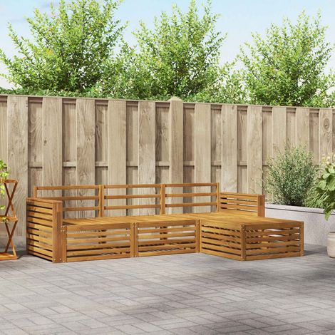 vidaXL Outdoor-Sofagarnitur Natur 257,5 x 162,5 x 73 cm (1/5)