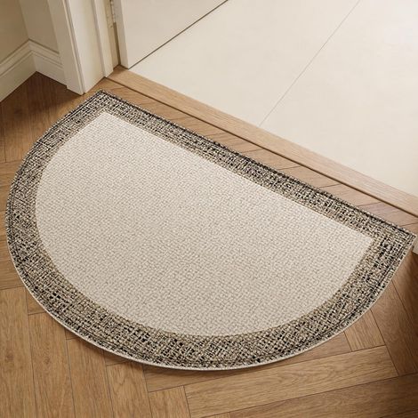Interieur Paillasson Antidérapant-60×90cm-C Semi-Circulaire Tapis d'Entrée Absorbantes épaisse Lavable Pour Entrée Intérieur Cuisine Animaux de compagnie Chats Chiens (1/5)