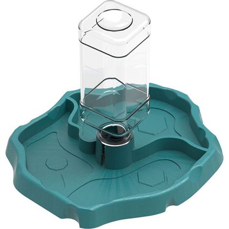Distributeur Alimentaire Et Hydratant Pour Reptiles - Bol Avec Bouteille Intégrée - Pour Tortues Lézards Geckos Dragons À Barbe - 2 En 1 - 1 Pièce (1/5)