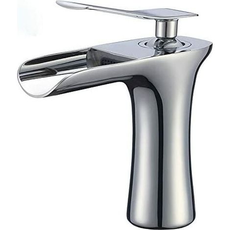 Chrom-Waschtischarmatur mit Wasserzulaufschlauch – einzigartiges Design – Einloch-Mischbatterie