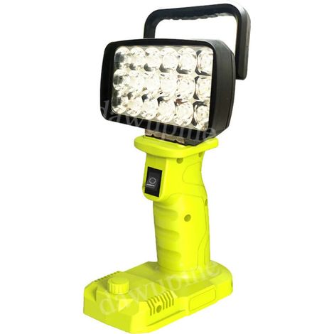 Applicable Lampe de travail à intensité variable, éclairage extérieur à 18 LED, compatible avec les batteries au lithium Ryobi et la charge rapide USB-C.