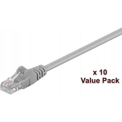 MicroConnect U/UTP CAT5e 0,5m Grigio 10 pezzi
