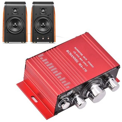 Amplificateur Audio Numérique Mini 12V 2 Canaux HiFi Stéréo avec Basse (1/5)