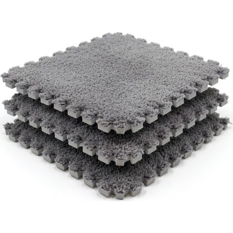 Tapis antidérapant uni gris bordure lavable polyester (1/5)