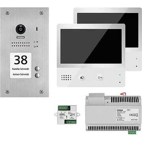 Interphone video VT200 en saillie 1xporte, 2x touches 2x Touch-station interne KB