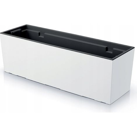 Urbi DUC600 Länglicher Blumentopf mit Einsatz Weiß