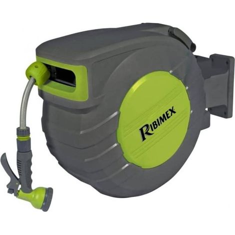 Dévidoir Acquaroll 40et - 40m Tuyau D.12,5 mm - Pratique et Ergonomique - Rangement Facile - D-Work
