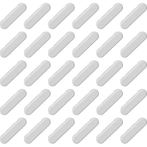 30 pièces Cache Aeration Fenetre Pvc, Cache-gouttières, Cache Trous d'Évacuation pour Fenêtres, Tempête - Busette de Drainage, D'extrémité de Rebord de Fenêtre (Blanc)