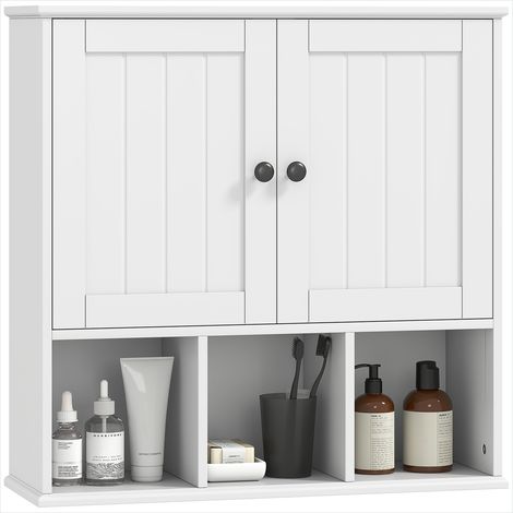 Meuble de salle de bain blanc en MDF 60 x 19,5 x 60 cm (1/5)