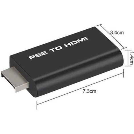 Adaptateur Ps2 Vers Hdmi - Conversion Vidéo Et Audio Numérique - Sortie Hdmi 480i 480p 576i - Prise Audio 3 5 Mm - Alimentation Usb - 1 Pièce (1/4)