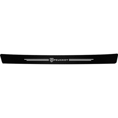 (1 pièce neuve pour coffre, compatible Peugeot) Film protecteur imperméable en fibre de carbone pour seuil de coffre, compatible avec Peugeot 208, 3008, 308, 2008, 207, 107, 508, 607 et 106. (1/4)