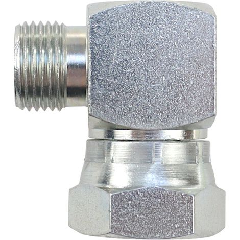 Raccord - accouplement hydraulique - coude 90 AB M22x1,5 - M18x1,5 15L/12L ancien type conique sans joint torique (1/3)