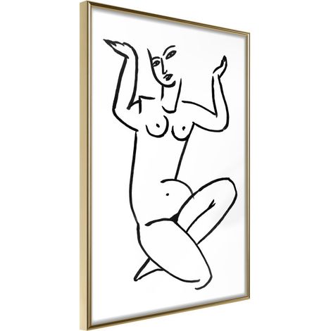 Affiche Murale Encadrée "Exposed Emotions" 40 x 60 cm Or (1/2)