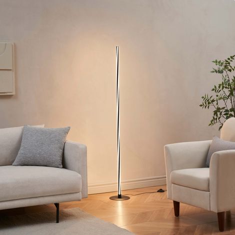 Schwarze dimmbare LED-Stehleuchte moderne Spirale 148 cm - Telvo (1/5)
