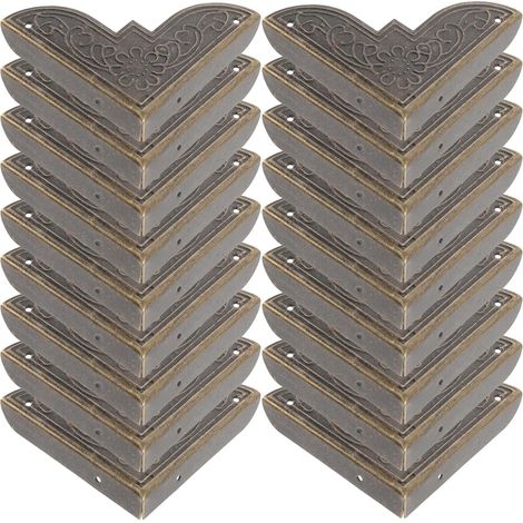 20 protège-coins décoratifs, métal/bois, pour menuiserie (1/5)