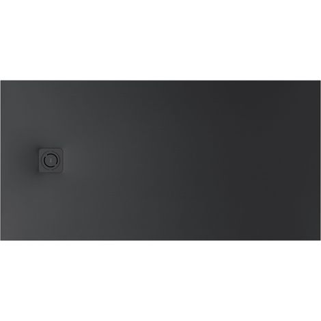 Receveur de douche extra plat en Stonex® Terran-N+Grille Twist - 1200x900mm - Noir (1/2)